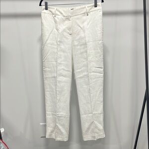 TALBOTS Chic White Linen Pants, size 4, new with tag.